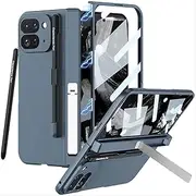 NINKI Google Pixel 9 Pro Fold Case with Stylus Pen Holder & S Pen, Kickstand Screen Protector, 5G Compatible Green