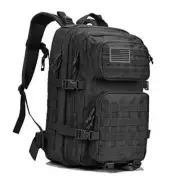 Military Tactical Backpack Large Army 3 Day Assault Pack Molle Bag Black