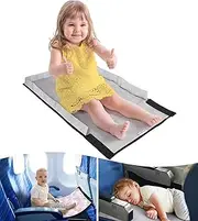 FIVESTARBABY Toddler Airplane Bed - Ultimate Airplane Travel Essential | Portable Airplane Seat Extender for Kids | Perfect Airplane Bed for Toddlers and Kids - Grey