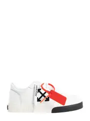 [Off White] Off White-New Low Vulcanized Leather White - Black-Uomo 40 IT