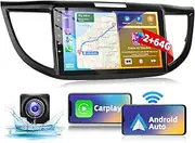 Podofo Wireless Apple Carplay Car Stereo for Honda CRV 2012 2013 2014 2015 2016 with Android Auto, 9“ Touch Screen Car Radio Support GPS Navigation WiFi FM/RDS SWC USB + Backup Camera