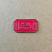 HELL ADMIT ONE Enamel Pin - 666 - Lucifer - Horror