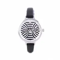 在飛比找momo購物網優惠-【KATE SPADE】系列條紋蝴蝶結計時腕錶-黑白(無盒裝