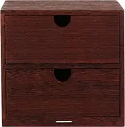 Cabilock 1pc Box Drawer Storage Box Mini Desk Drawer Mini Locker Vintage Wood Shelves Jewelry Holder Makeup Storage Drawers Vanity Storage Drawers Office Shelf Wooden Make up