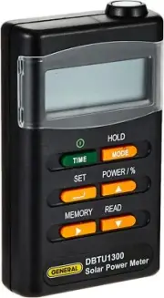 General Tools Handheld Digital Solar BTU Power Tester Meter #DBTU1300 With 4 Dig