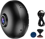 WiFi Camera Househeld Cam Action Camera Portable Video Recorder Support Night Vision Motion Detection for Indoor & Black One Size