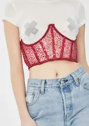 [Dyspnea] Red Tata Sequin Bodice