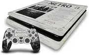 Official Assassin's Creed Newspaper Syndicate Graphics Vinyl Sticker Gaming Skin Decal Cover Compatible with Sony Playstation 4 PS4 Slim Console and DualShock 4 Controller