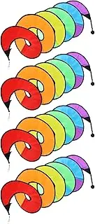 Wind Spinners Outdoor | 4X Colorful Rainbow Windsock Streamers,Rotating Windmills Sculptures For Bird Control And Decoration Nature Lovers Front Yard Landscaping Backyard Gardens Patio Balcony Camping