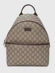 GUCCI 2024 Children's GG Supreme Rucksack Backpack canvas Beige Brown New $1,250