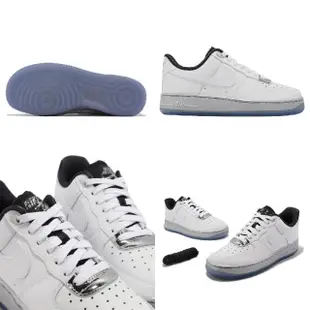 【NIKE 耐吉】Wmns Air Force 1 07 SE 女鞋 白 銀 White Chrome 冰底(DX6764-100)