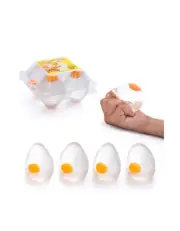 Funky Egg Splat Ball Squishy Toys | 4 Pack | Stress Relief Eggs Yolk Balls NEW!