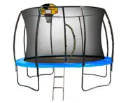 Kahuna Trampoline Pro 14ft - Reversible pad, Emoji Mat, Basketball Set
