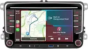 [Upgrade] YZKONG Car Stereo Compatible for VW Passat Golf MK5 Jetta Caddy EOS Tiguan with Wireless Carplay Android Auto IPS Touch Screen Car Radio with Backup Camera, AM/FM Radio, BT, Dual USB Port