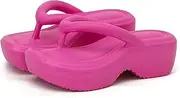[SALIGNA] Women's Platform Flip Flop with Arch Support Casual Comfortable Wedge Flip-Flops Summer Beach Sandals Thong Slippers