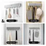 Wall Mounted Coat Hooks With 4 Storage Compartment Hallway Organiser Kitchen