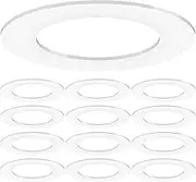 Sunco 12 Pack Goof Rings for 4 Inch Recessed Lights White Can Light Goof Trim Ring, Outer Diameter 6.7-inch, Inner Diameter 4.25-inch, Durable Plastic Design, Matte Finish, Flush Mount