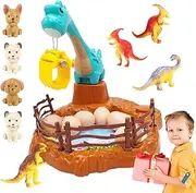 Claw Machine for Kids | Dinosaur Vending Machine Toys Claw | Desktop Interactive Game, Miniature Animals Clip Figures for 3+ Boys & Girls