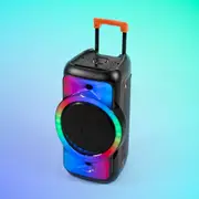 X Echo Modern Trolley Speaker with Microphone and Remote Control Black