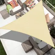 Triangle Sun Shade Sail Outdoor Canopy UV Block Awning 32' x 32' x 32' Beige