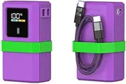 SIKAI Portable Power Banks Case for Cooltech 10mini - PB1055 Silicone Shell with Shockproof Protection & Storage Design for Power Stick (Purple)