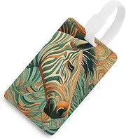 [TKJMCSW] Green Decorative Pattern Luggage Tags for Suitcases Travel Tags for Luggage Travel Bag Tags Luggage Identifiers Tags Baggage Name Tag Backpack Labels Carry Ons Tags for Men Women