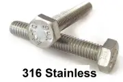 Qty 20 Hex Set Screw M5 (5mm) x 25mm Marine Stainless Steel SS 316 A4 70 Bolt