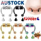 Fake Septum Nose Ring Segment Helix Tragus Faux Clicker Non-Piercing Magnetic D7