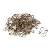 Calabash Shape Craft Swing Tag DIY Safety Pins Hooks Needles Bronze Tone 100pcs