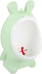 Toddmomy Boys Urinal Potty Portable Training Urinal for Wall Mounted Design Sturdy and Durable Height Cute Mint Green