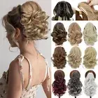 Short Claw Clip In Hair Extension Natural Ponytail Real As Human Curly Straight