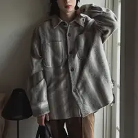 在飛比找蝦皮商城優惠-【Metanoia】 韓製 羊毛襯衫外套
