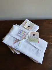 Set Of 8 NWT Homewear Easy Tweed Multicolor 100% Cotton Table Napkins 18 X 18 in
