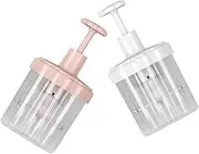2Pcs Facial Foam Maker Pump Bottle Easy Press Foam Dispenser for Shampoo Body Wash Cleanser Reusable Plastic Bubble Maker for Efficient Cleaning Comfortable Grip Design