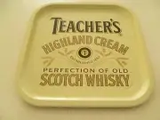 TEACHERS HIGHLAND CREAM SCOTCH WHISKY drinks tray
