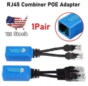 1 Pair Cat5e/6 Ethernet Cable Combiner RJ45 Cable Sharing Kits 2-in-1 POE