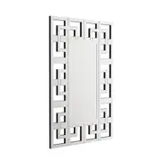 Silver Decorative Wall Mirror – Modern Living Room & Bathroom Vanity