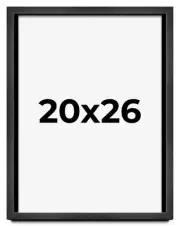 20x26 Shadow Box Frame Grey Charcoal Black | 0.875 Inches Deep | Solid Wood Shad