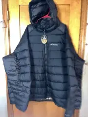 Columbia Mens Labyrinth Loop Winter Puffer Jacket - Black - US Size 6XLarge