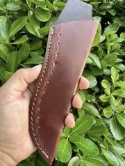 EDC Handmade 8”Fixed blade Leather Sheath /Leather Knife Holster /vertical Knife