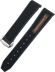 [BANDKIT] Women Men Watchbands For Omega Sxwatch Speedmaster 007 Seamaster 300 AT150 Silicone Watch Strap 18mm 19mm 20mm 21mm 22mm Silicone Watch band