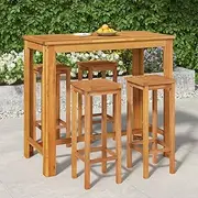 Patio Furniture Sets 5 Piece Garden Bar Set Solid Wood Acacia