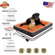 Upgraded Heated Dog Bed with Memory Foam - Waterproof & Easy Clean for Comfort