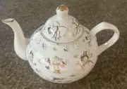 Grace Tea Ware Teapot Fine Porcelain Snowmen Cardinals Christmas NWT