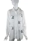 Bobbie Brooks Womens Size Medium (8/10) Long Sleeve Button Dalmation Dog Print