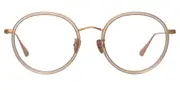 Linda Farrow SATO LFL1452 C3 Men's Glasses Gold Size 50 - Private Health Rebate - Blue Light Block Available