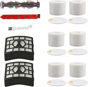 [Amyehouse] Soft Bristle Brushroll Roller Hepa Foam Filter Replacement Parts Compatible with Shark DuoClean NV800 NV800W NV801 NV801Q NV803 UV810 Vacuum