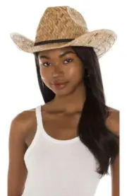 Brixton Houston Straw Cowboy Hat Natural L/XL NWT $49
