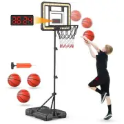 Kids Indoor Basketball Hoop with Scoreboard & Timer,Toddler Adjustable Height...