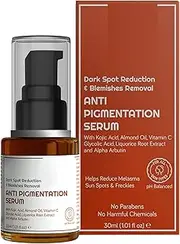 Advanced Organics Anti-Pigmentation Serum for Dark Spot & Blemish Removal with Liquorice Root Extract & Vitamin C - 30Ml